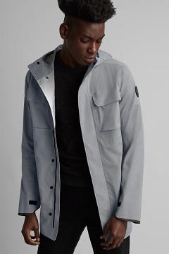 Chamarras Canada Goose Hombre Mexico - Wascana Chubasquero Black Label Grises LD2653190